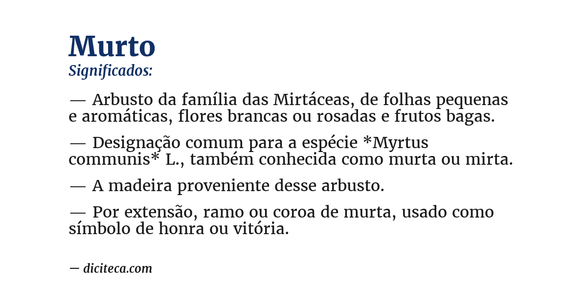 Significado de murto