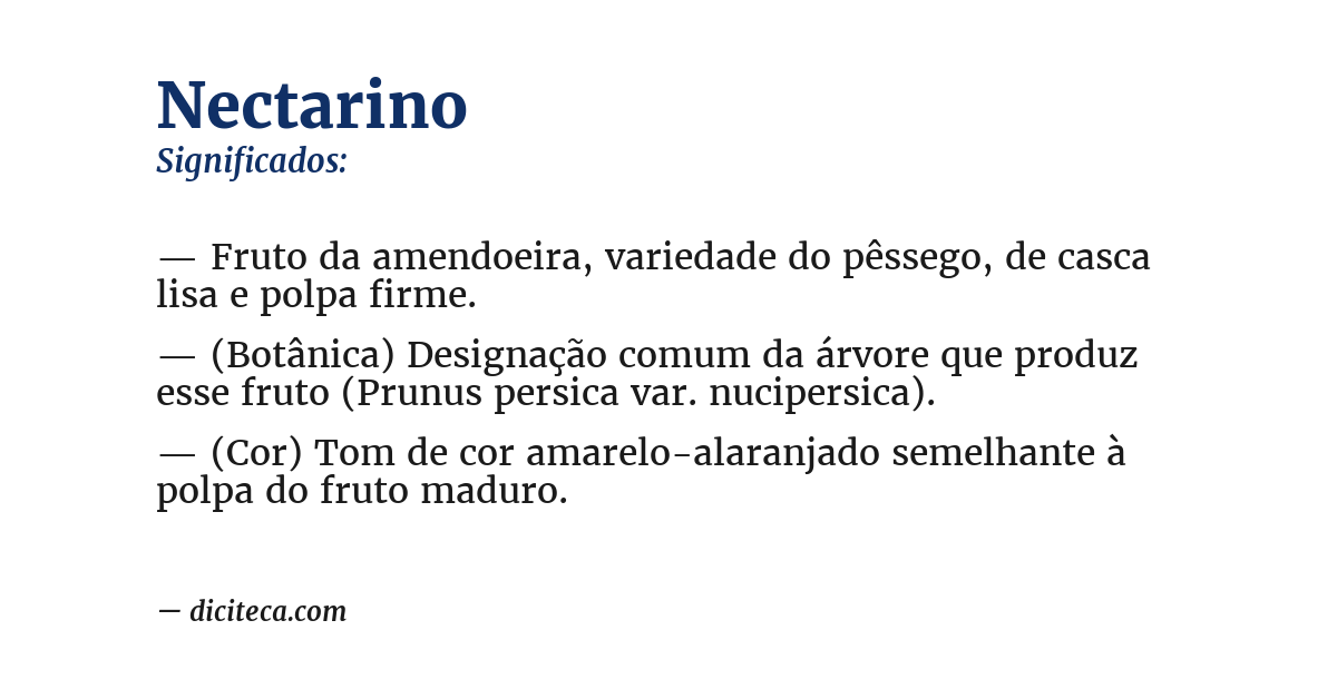 Significado de nectarino