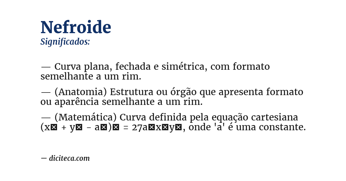 Significado de nefroide