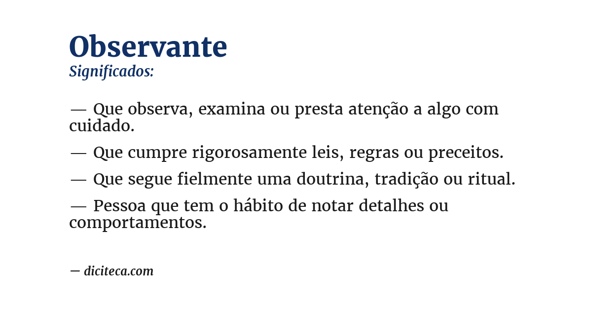 Significado de observante