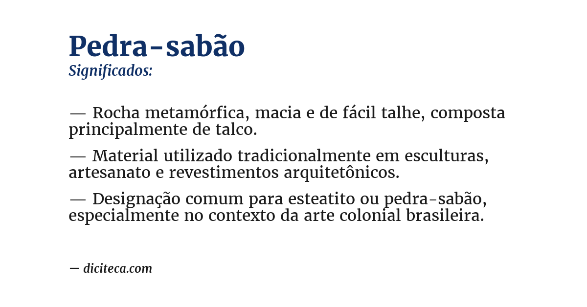 Significado de pedra-sabão