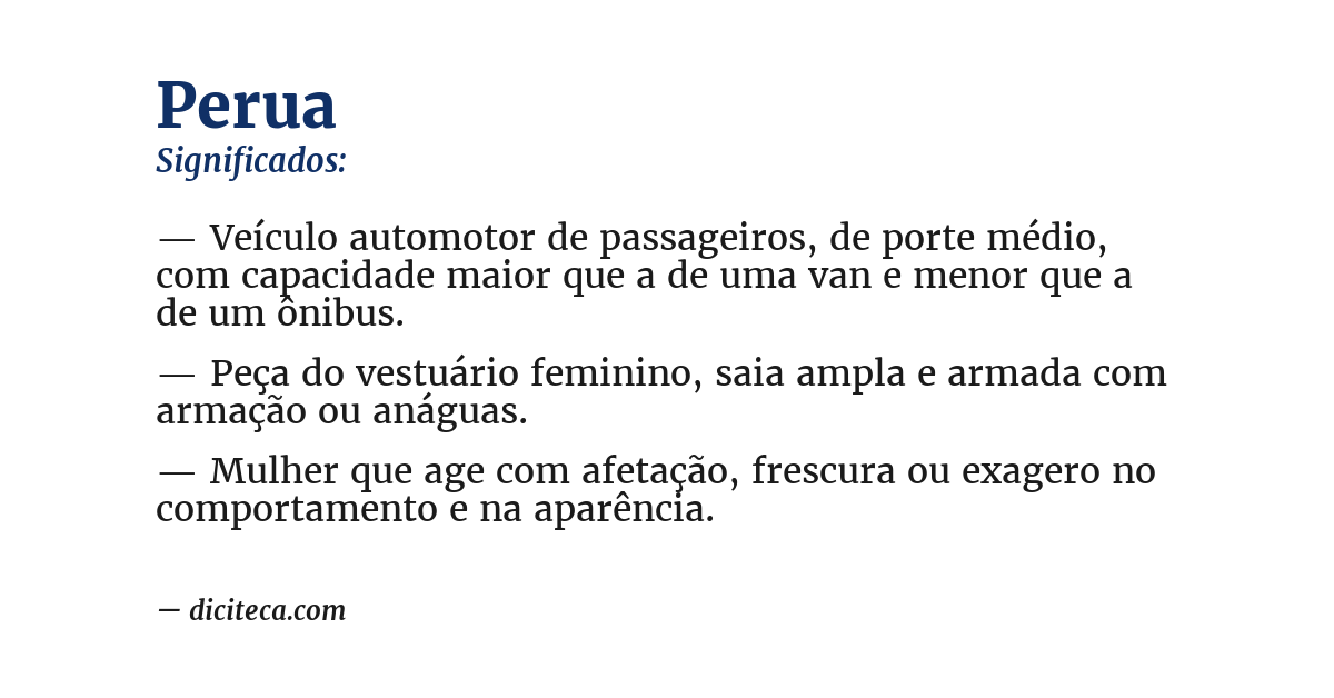 Significado de perua