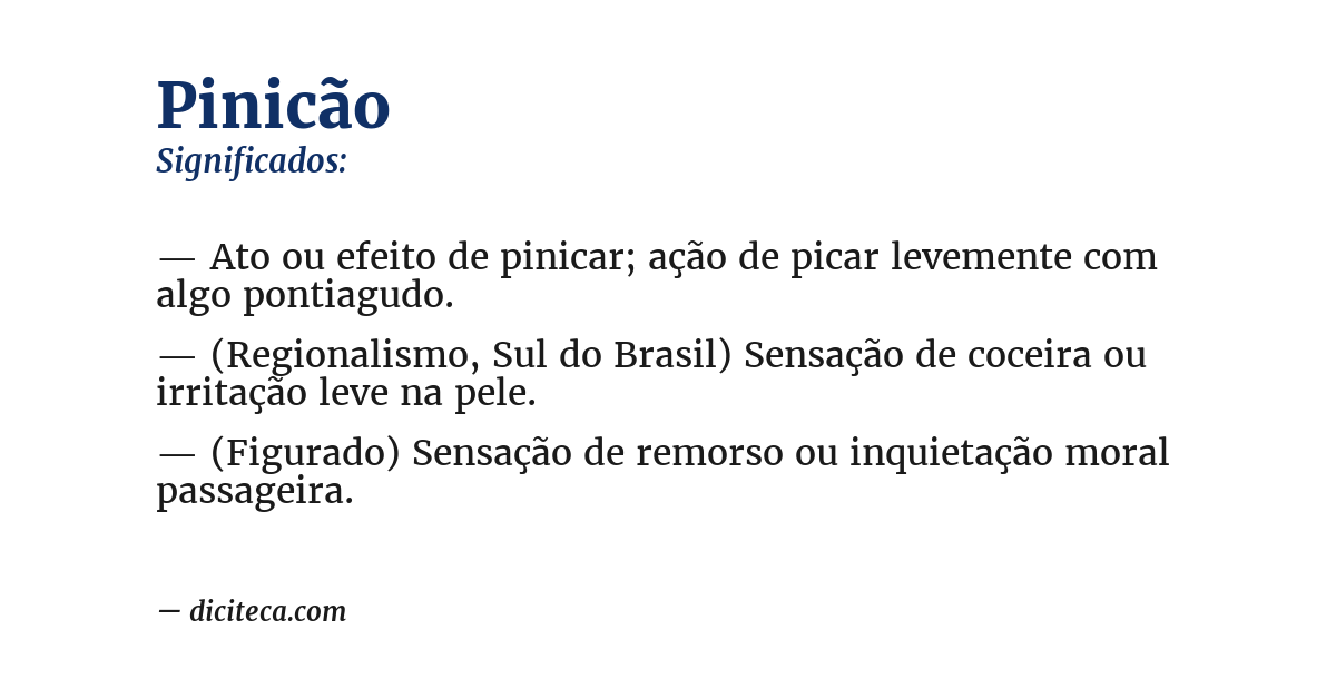 Significado de pinicão