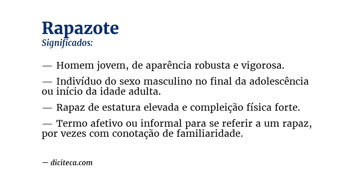 Significado de rapazote