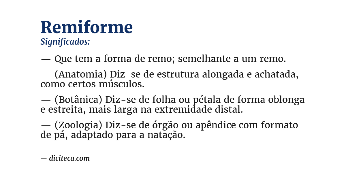 Significado de remiforme