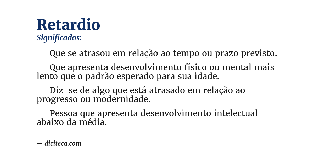 Significado de retardio
