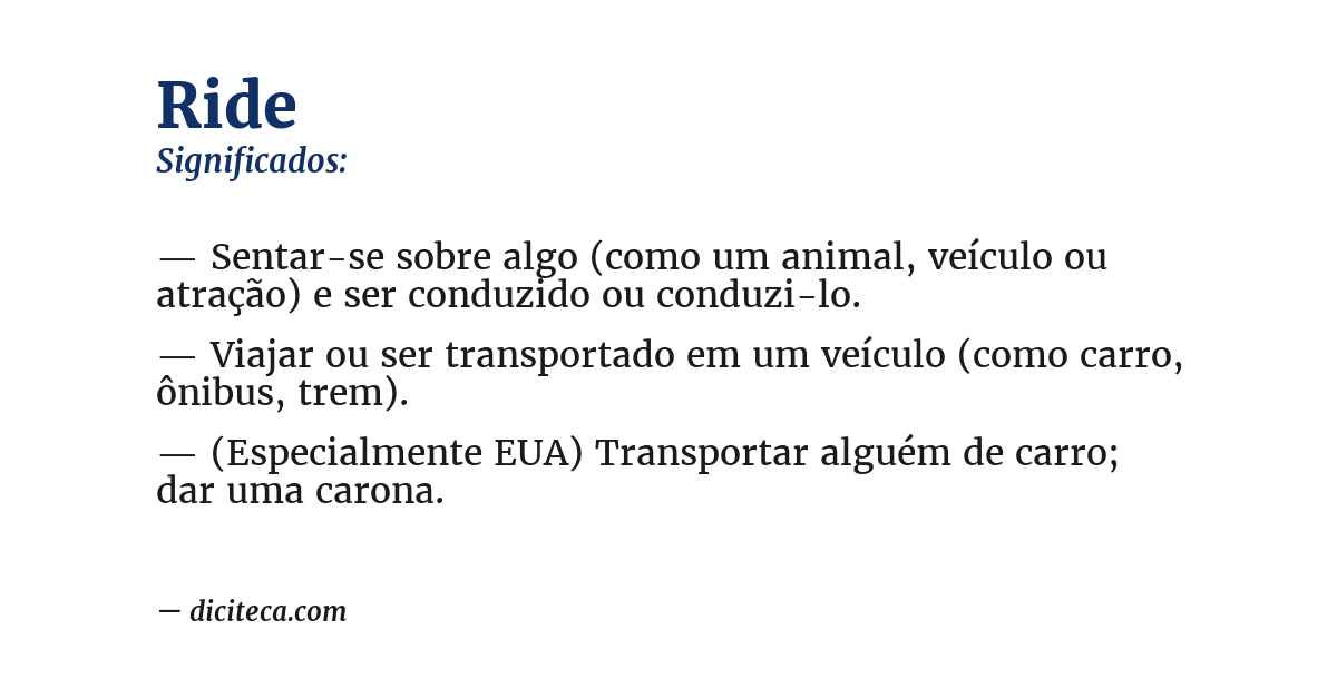 Significado de ride