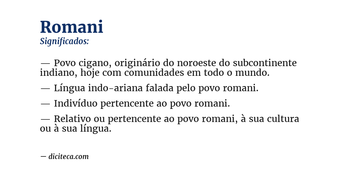 Significado de romani