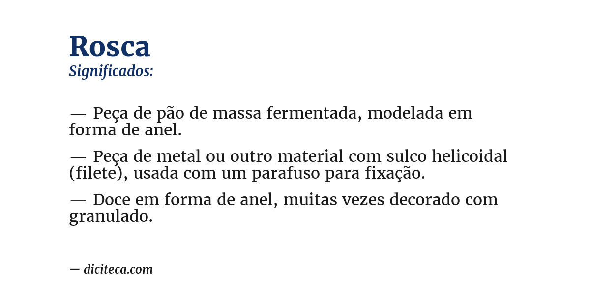 Significado de rosca