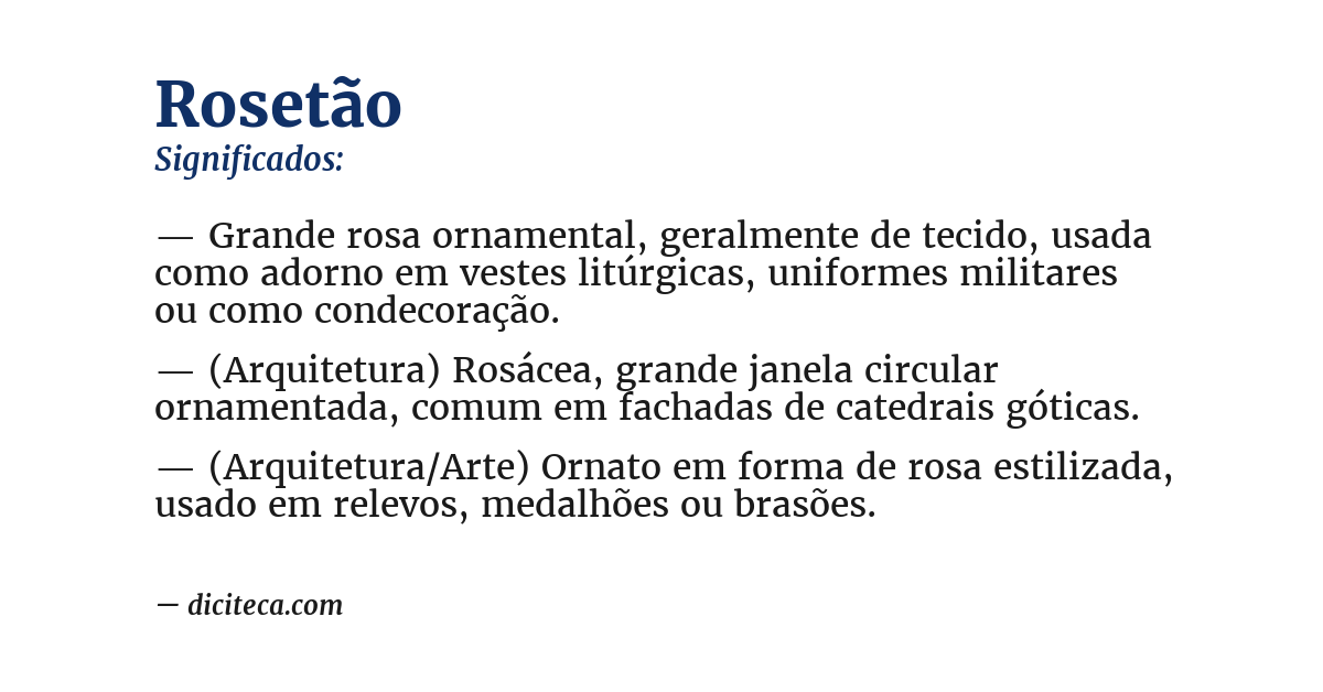 Significado de rosetão