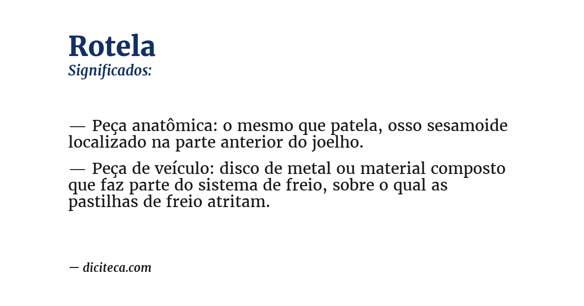 Significado de rotela