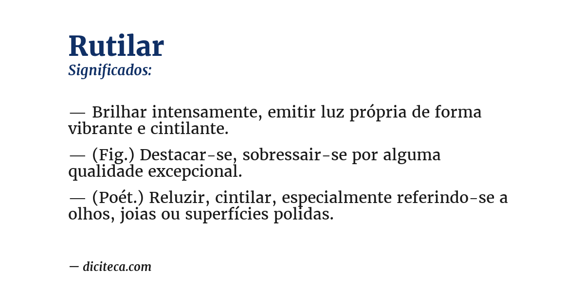 Significado de rutilar