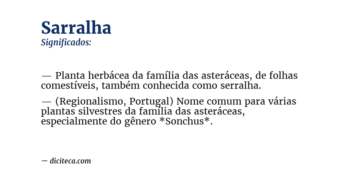 Significado de sarralha