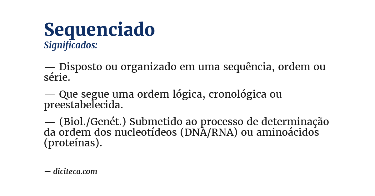 Significado de sequenciado