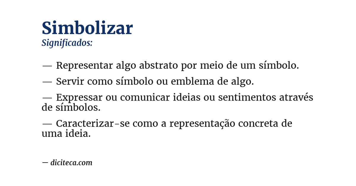 Significado de simbolizar