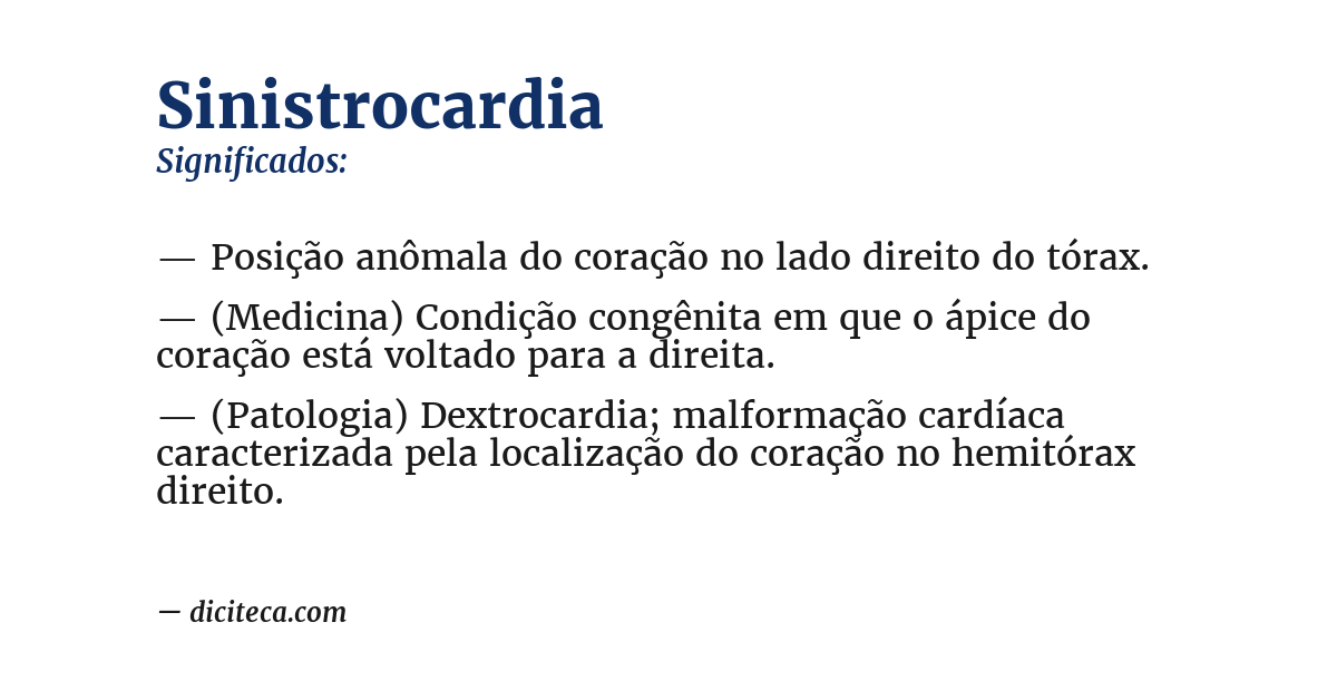 Significado de sinistrocardia