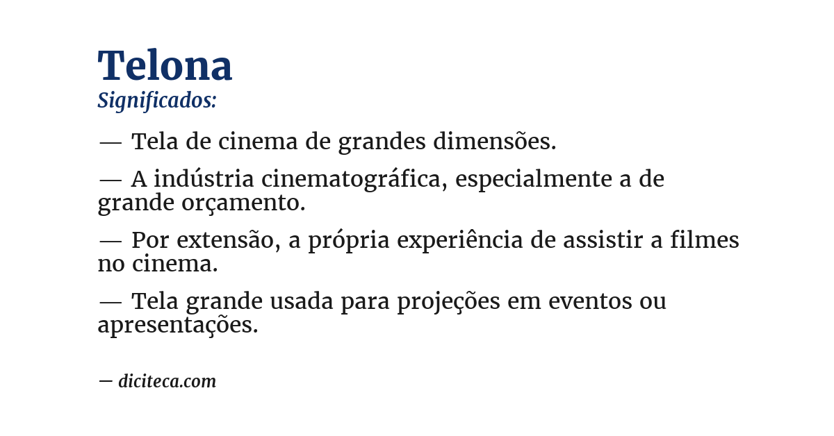 Significado de telona