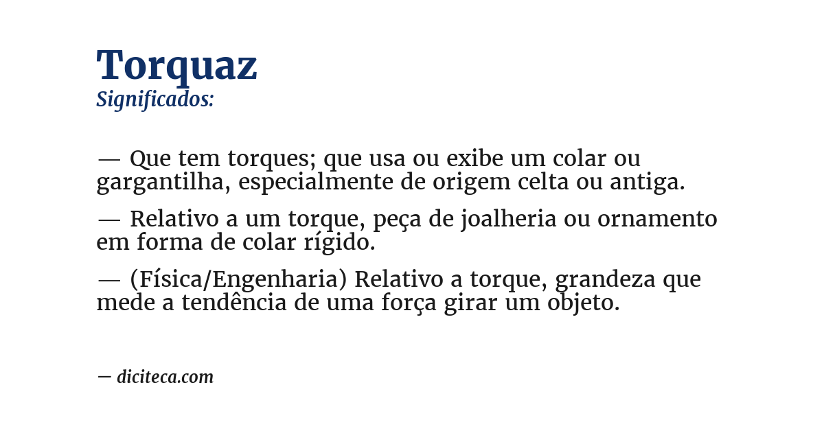 Significado de torquaz