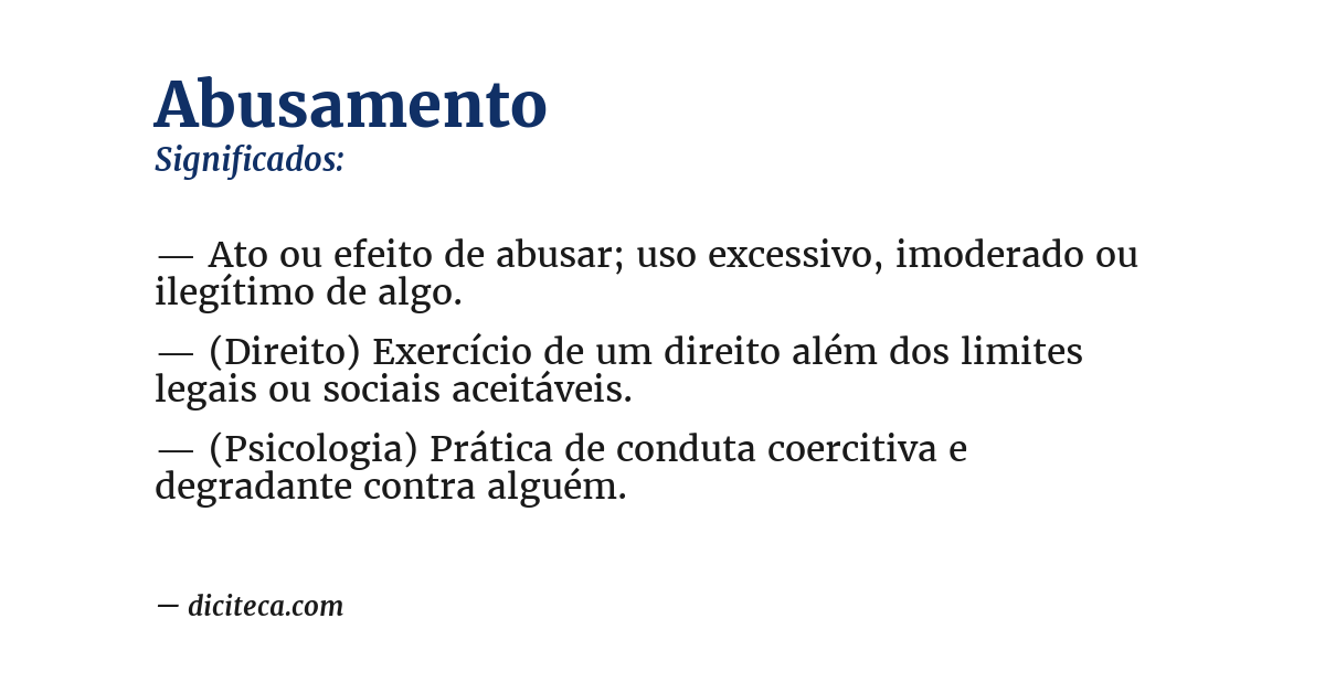 Significado de abusamento