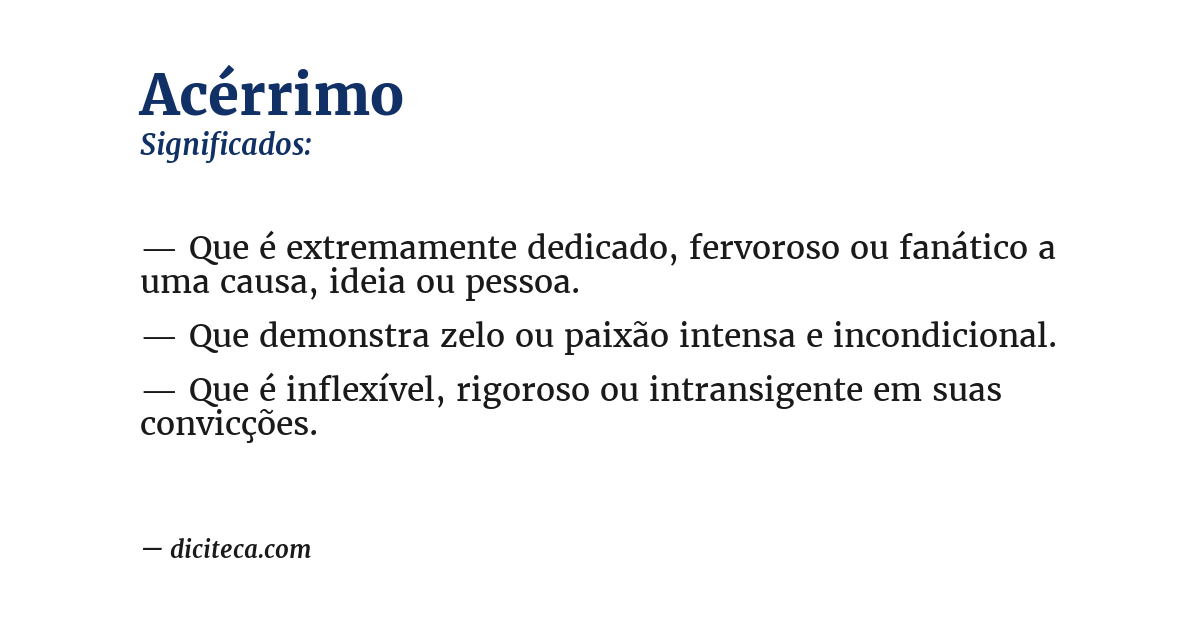 Significado de acérrimo