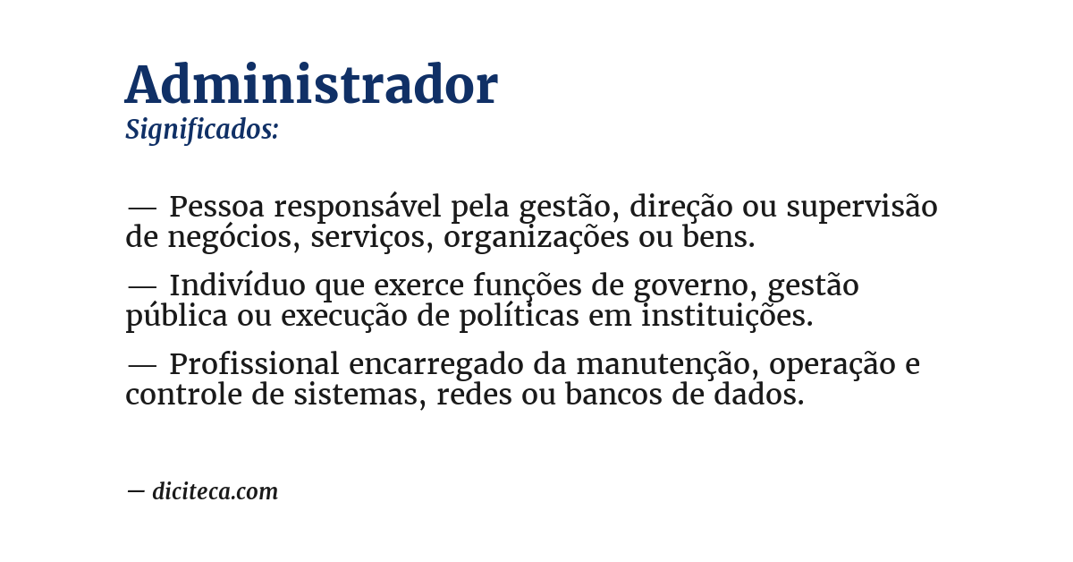 Significado de administrador