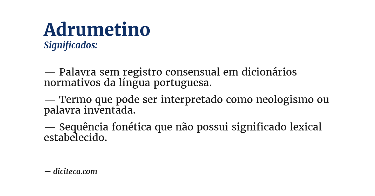 Significado de adrumetino