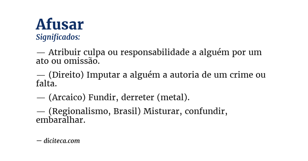 Significado de afusar