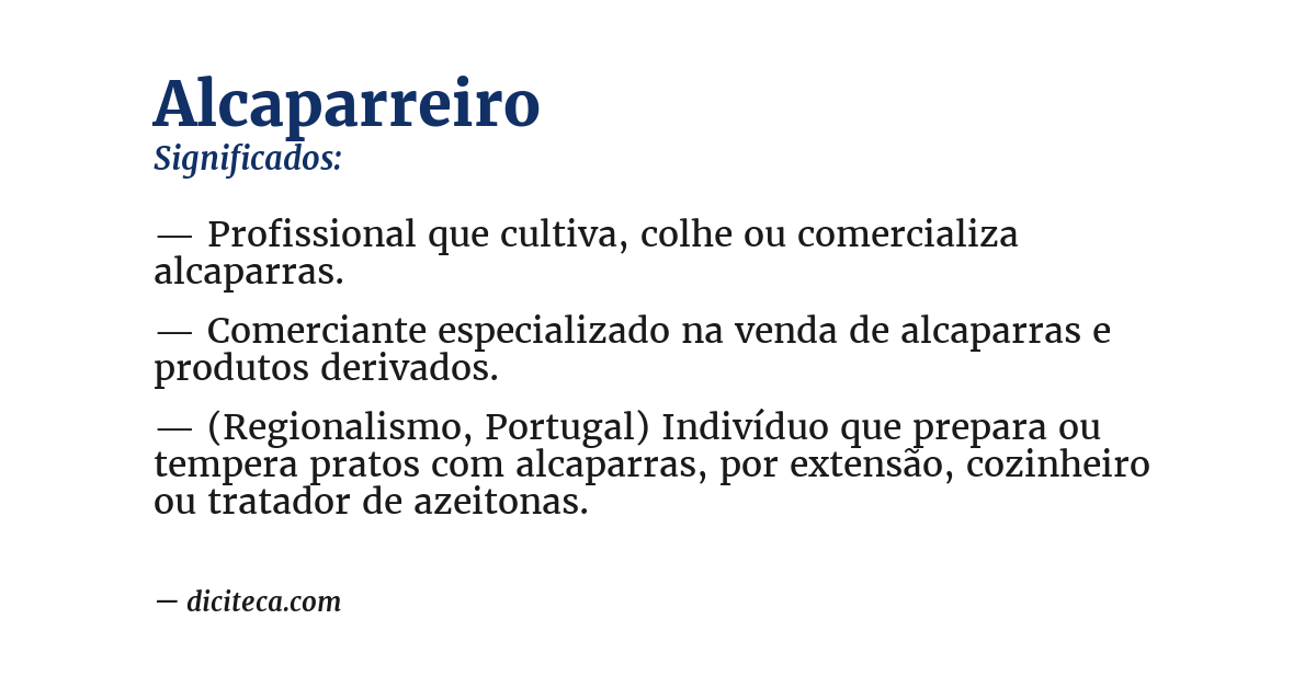 Significado de alcaparreiro