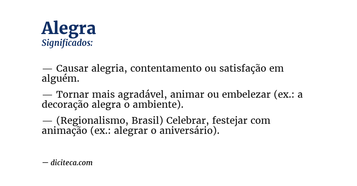 Significado de alegra