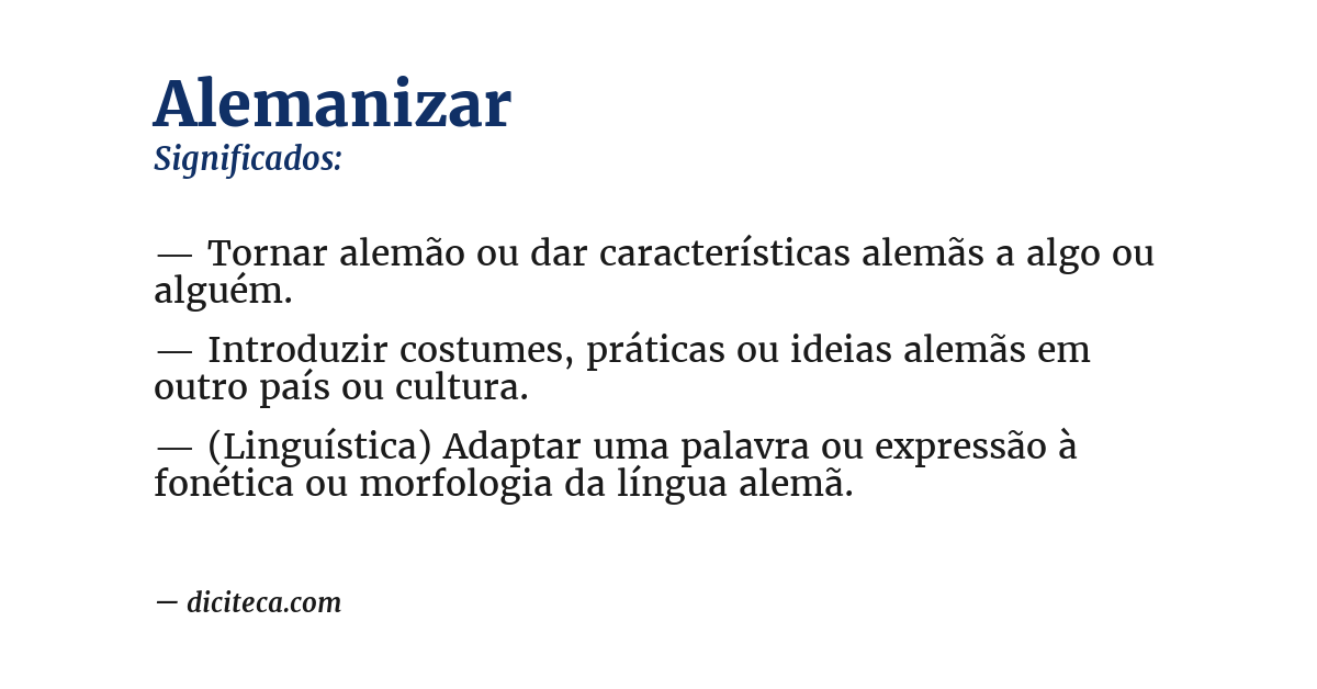 Significado de alemanizar