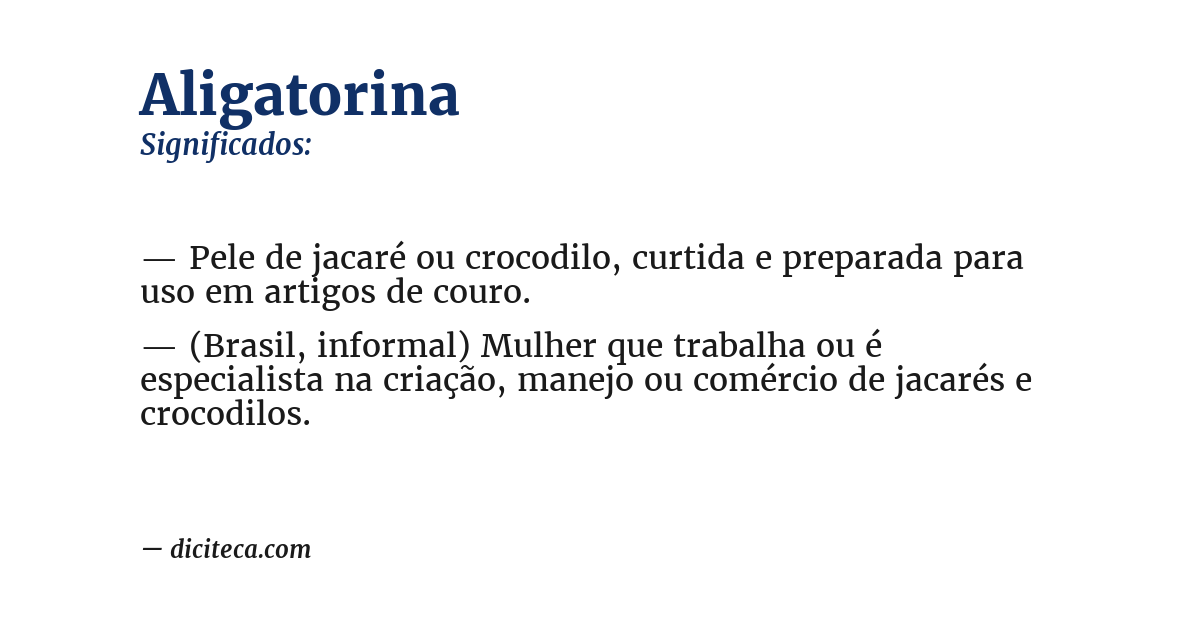 Significado de aligatorina