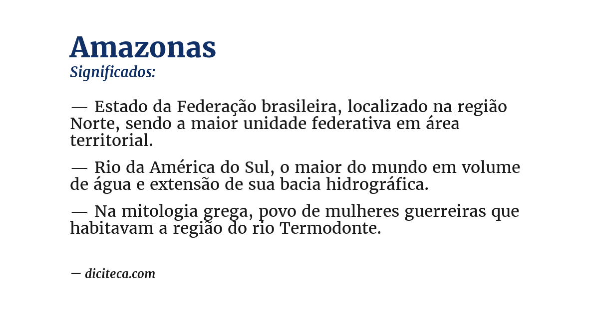 Significado de amazonas