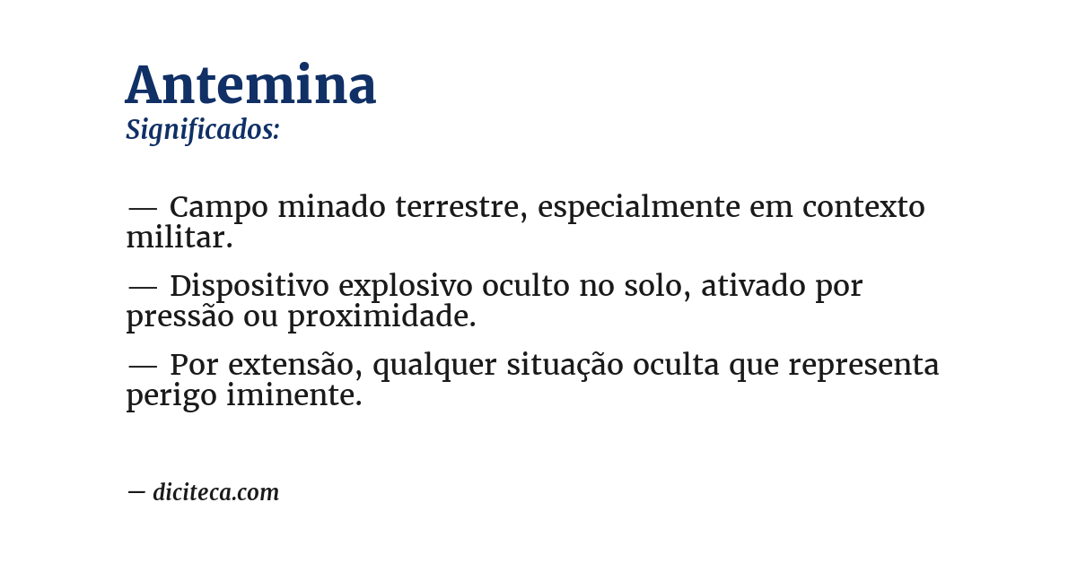 Significado de antemina