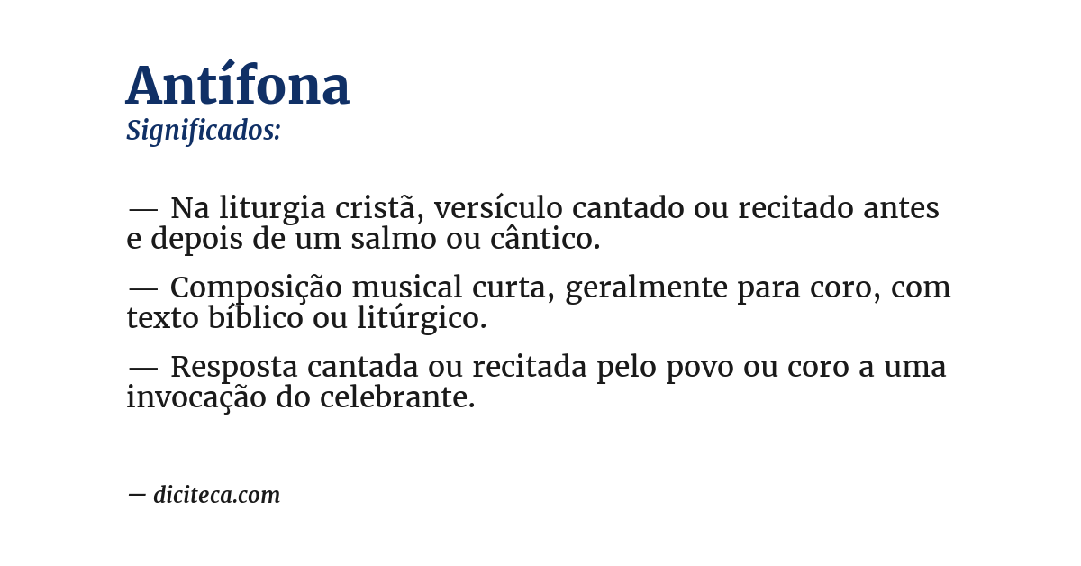 Significado de antífona