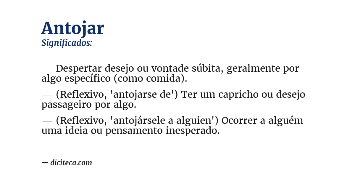 Significado de antojar