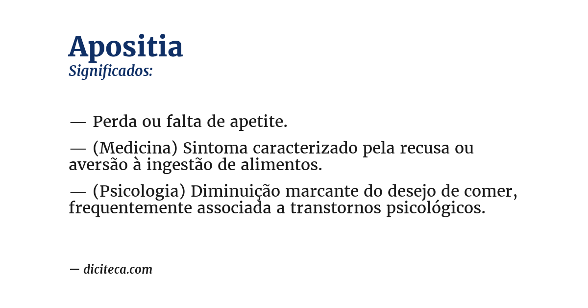 Significado de apositia