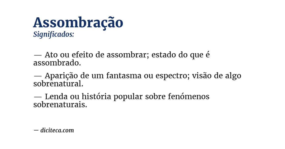 Significado de assombração