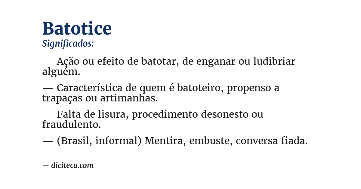Significado de batotice