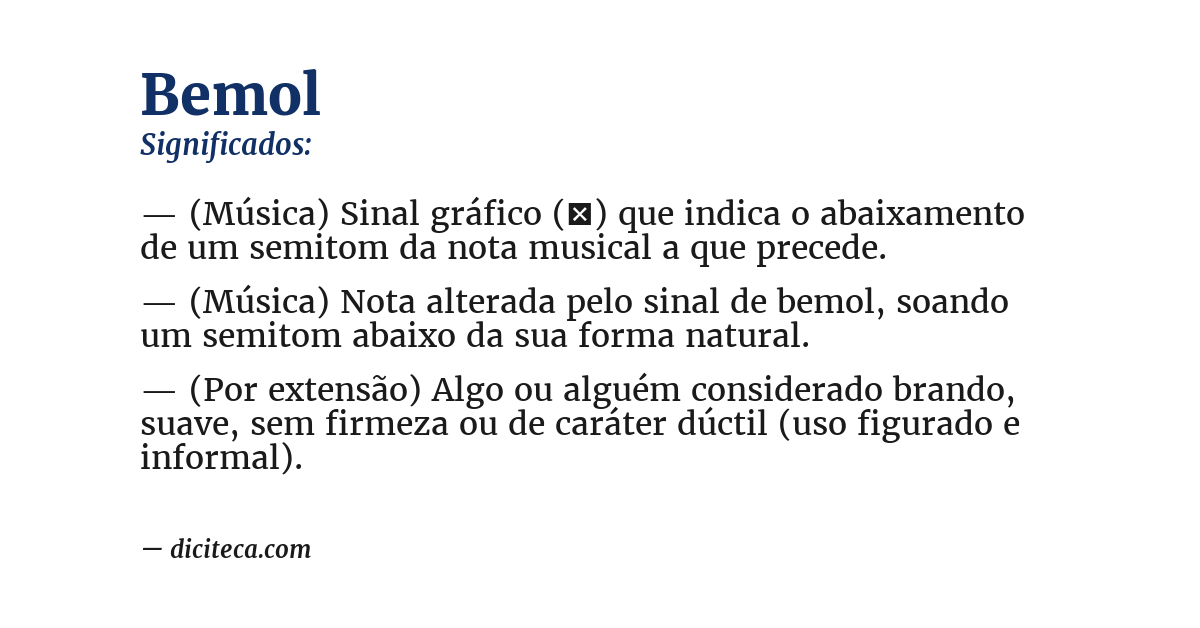 Significado de bemol