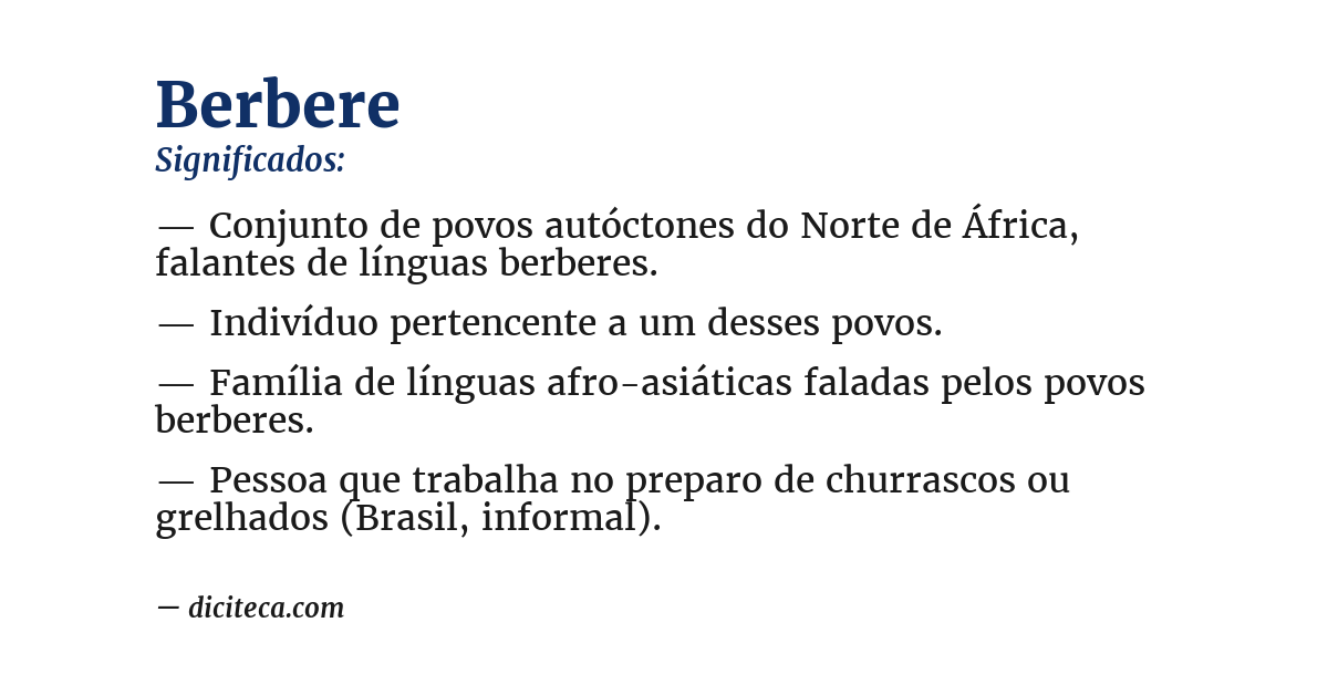 Significado de berbere