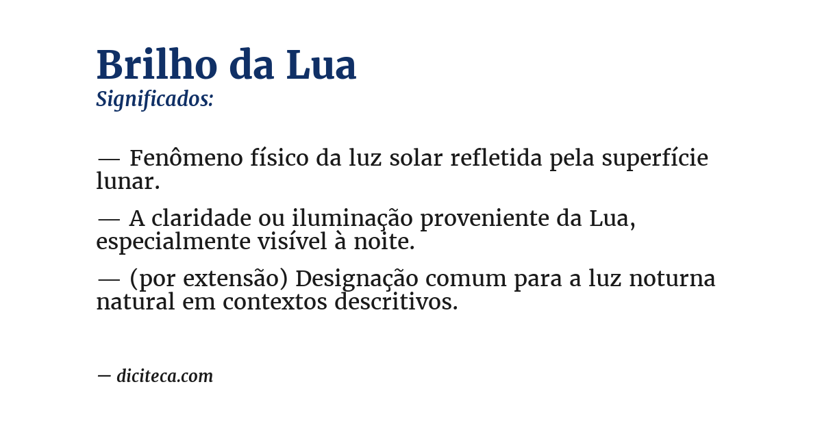Significado de brilho da lua