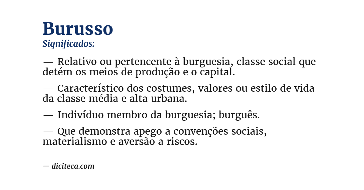 Significado de burusso
