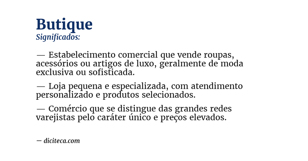 Significado de butique