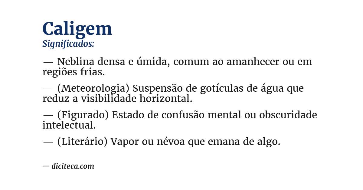 Significado de caligem