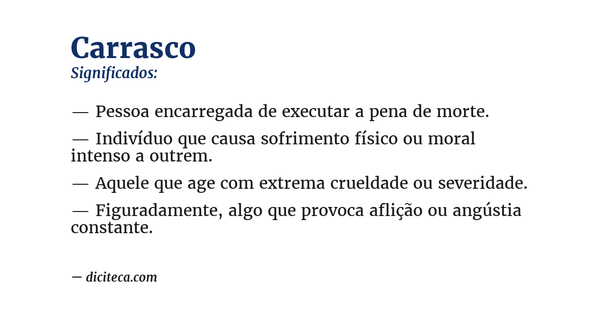 Significado de carrasco