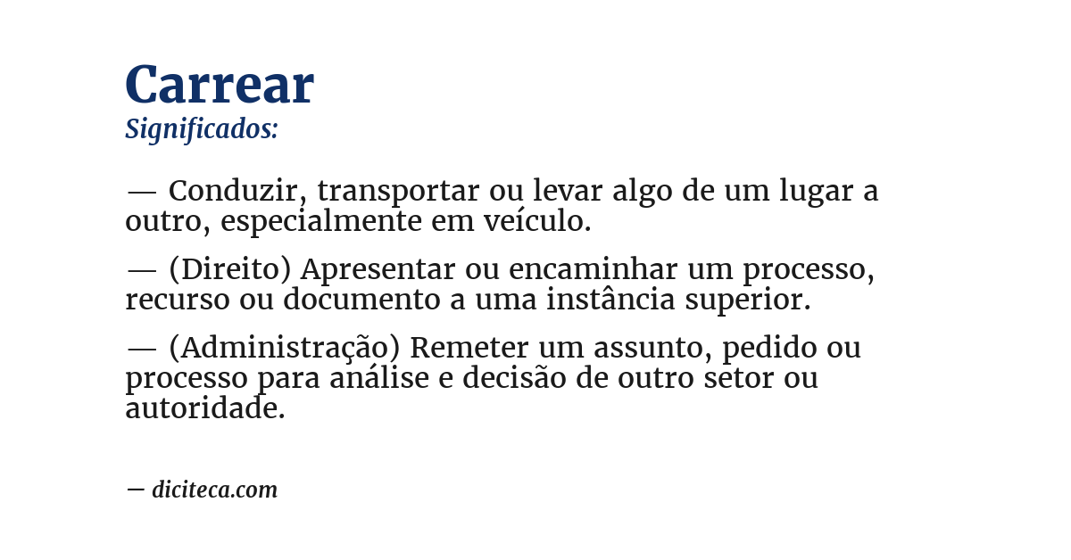Significado de carrear