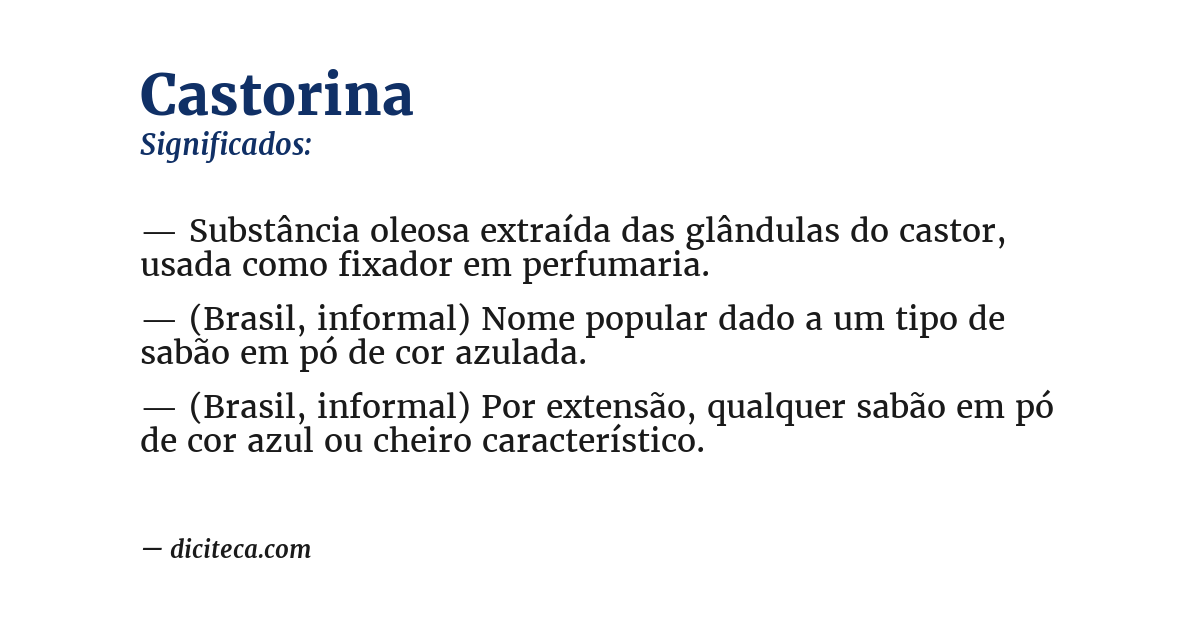 Significado de castorina