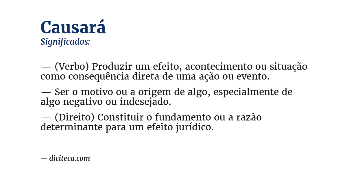 Significado de causará