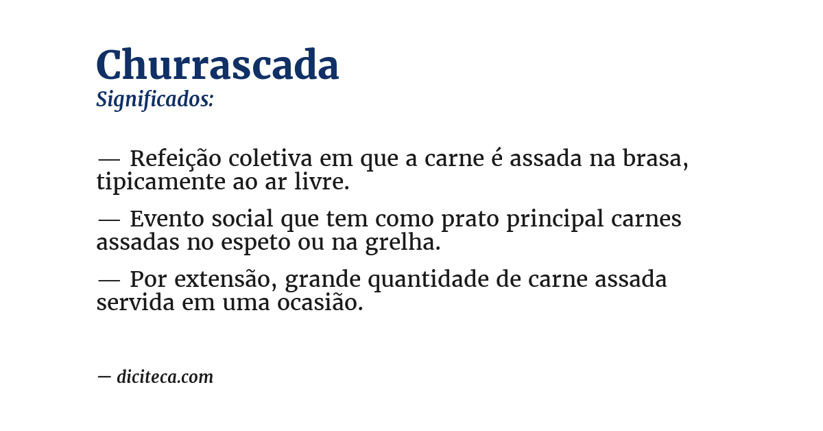 Significado de churrascada