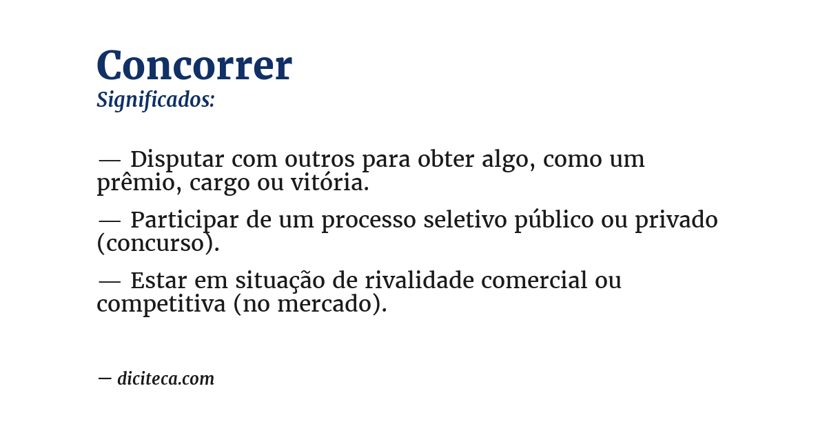 Significado de concorrer